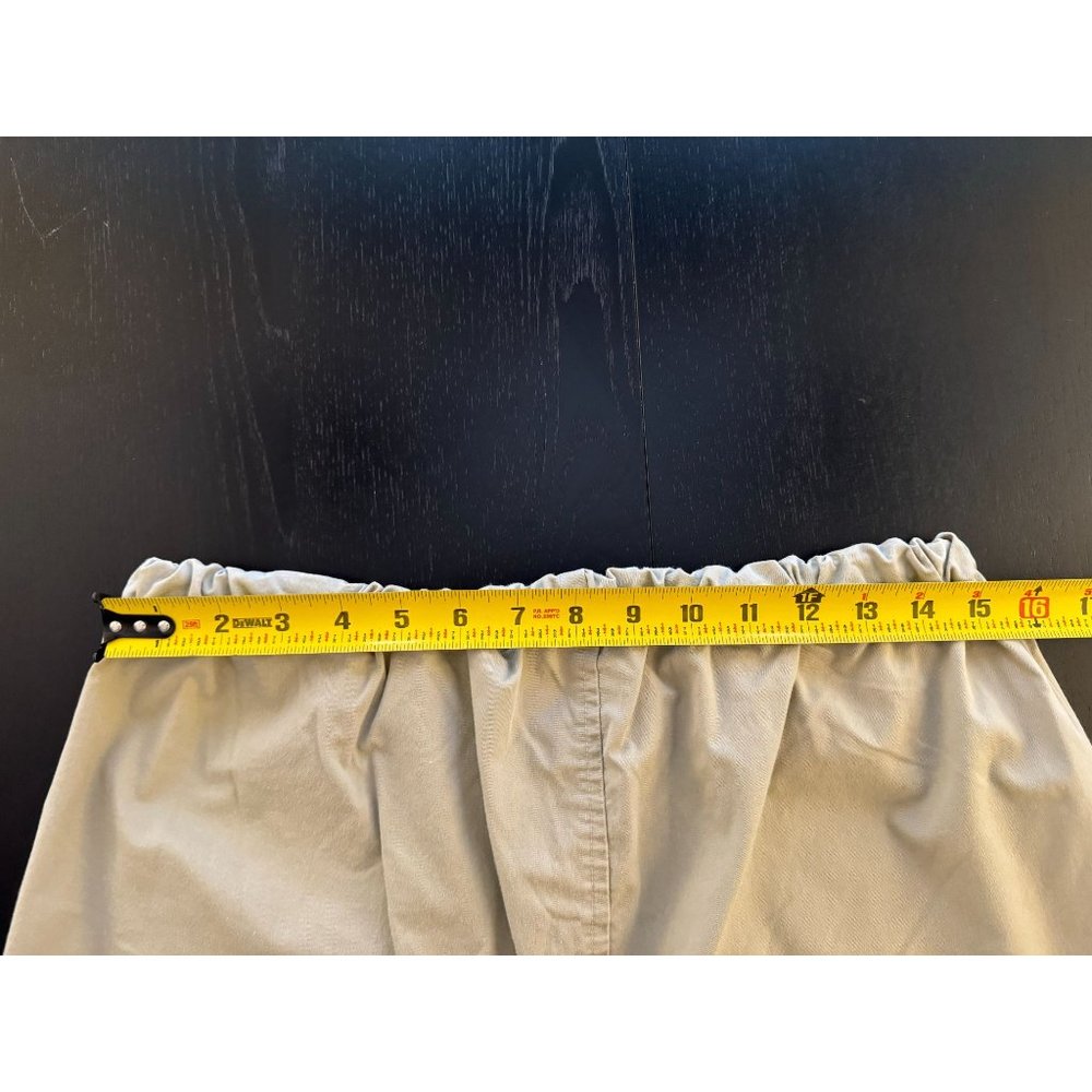 Liz Lange Maternity Khaki Pants Womens Size 16 Beige Elastic Stretch Waist Cargo - Picture 4 of 7